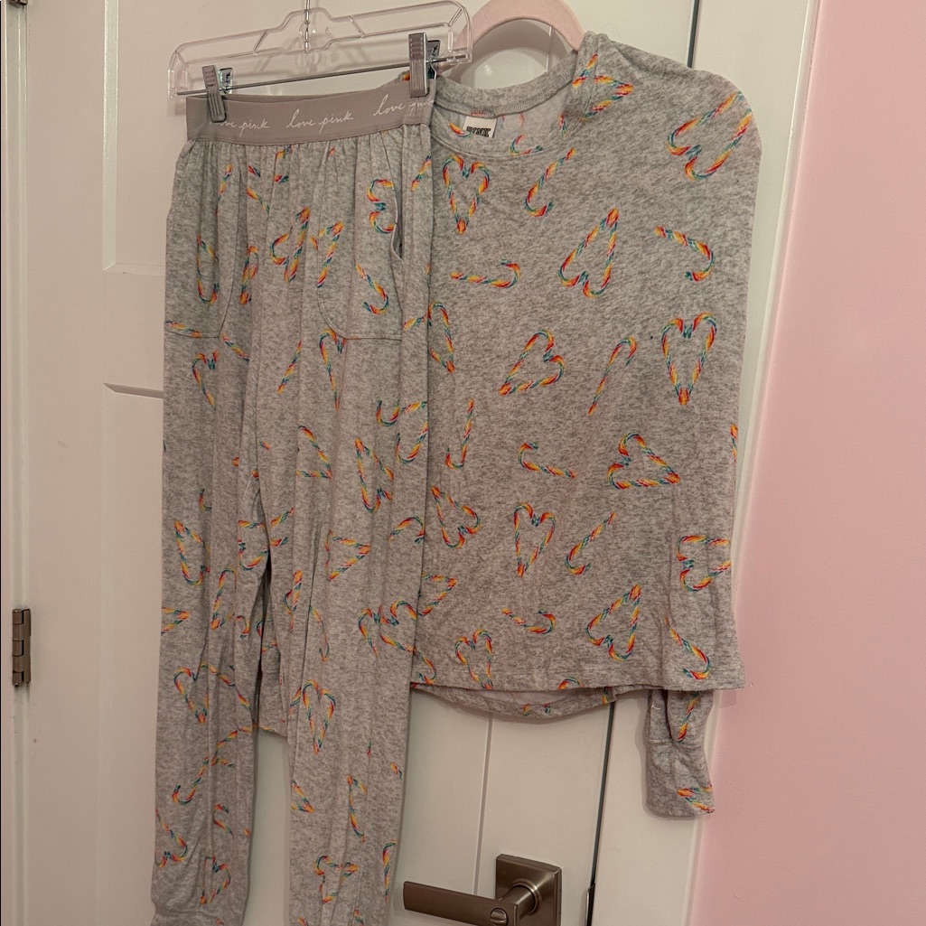 Pink Rainbow Candy Cane Pajamas